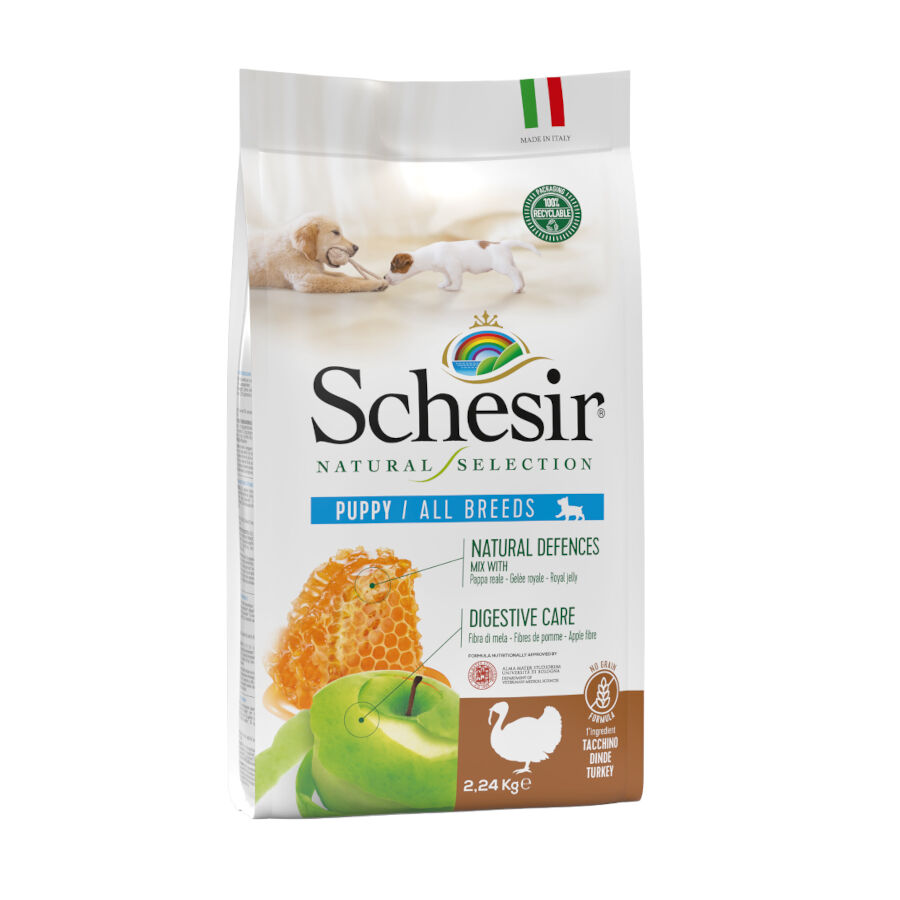 2.24 kg Schesir Puppy Natural Selection Pavo pienso , , large Imagen numero 1