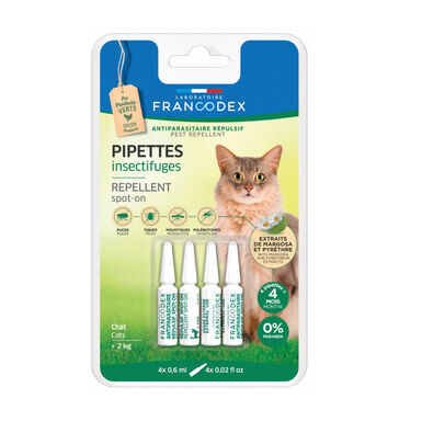 Francodex Pipetas Antiparasitarias para gatos - Pack 4