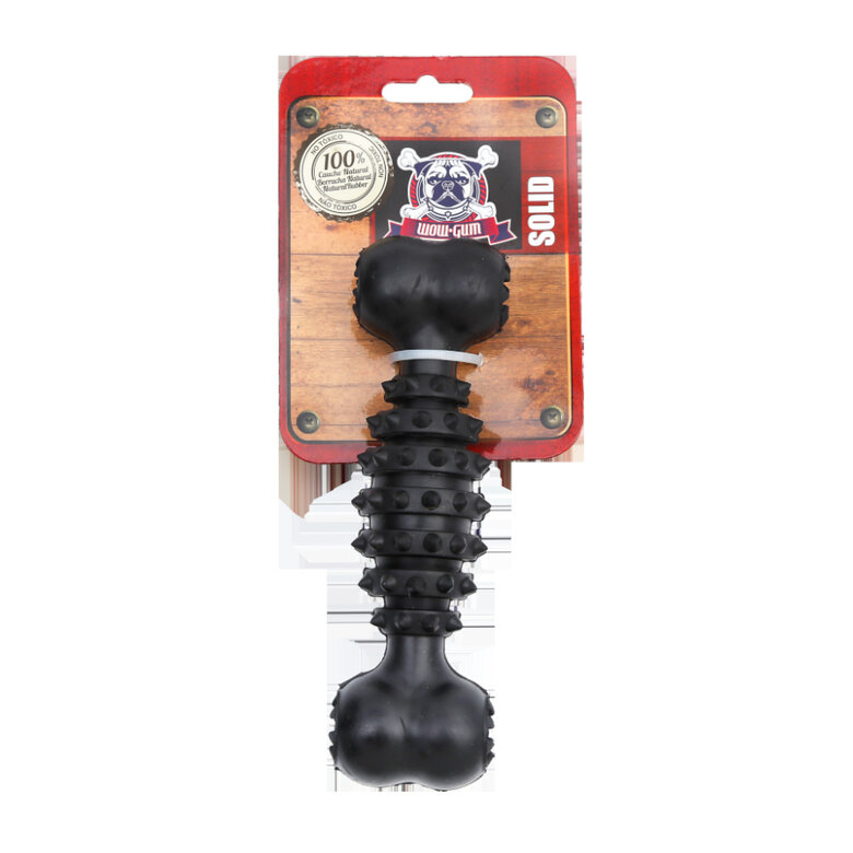 Wow Gum Hueso Negro de Goma Mordedor para perros, , large image number null