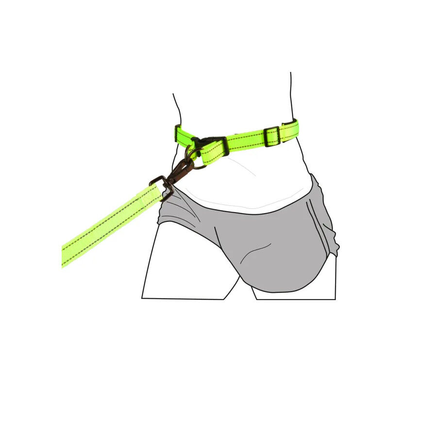 Flamingo Correa Canicross Amarillo Fluorescente para perros, , large Imagen numero 2