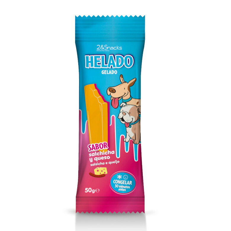 2&Snacks Helado de Salchicha y Queso para perros, , large image number null