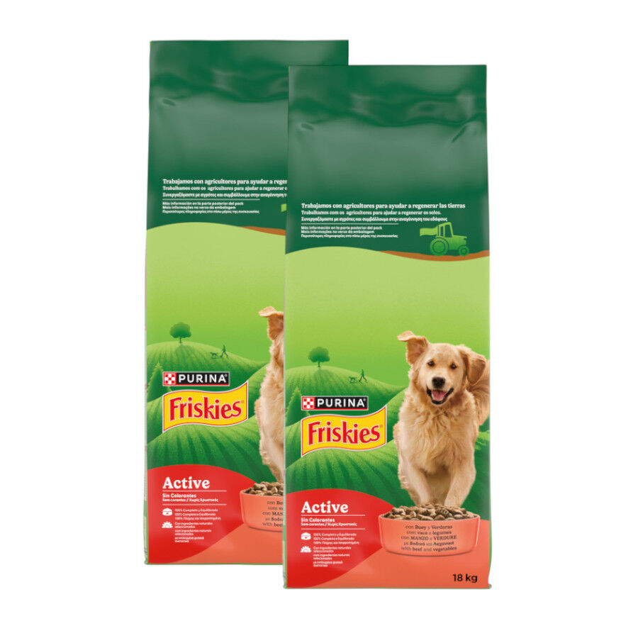 2 x 18 kg Friskies Active Pienso para perros &iexcl;Pack ahorro!, , large Imagen numero 1