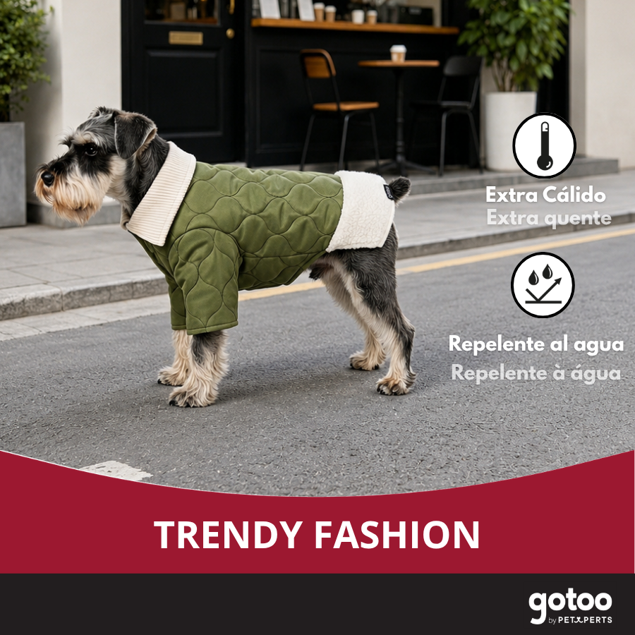 Gotoo Abrigo Acolchado Verde para perros, , large Imagen numero 6