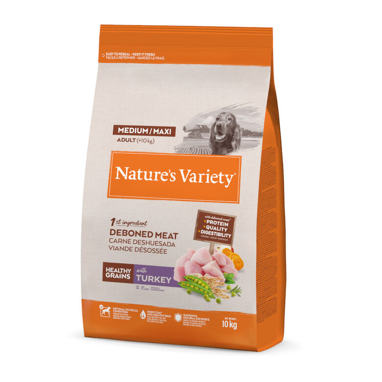 Nature&#039;s Variety Healthy Grains Adult Medium Maxi Pavo pienso para perros
