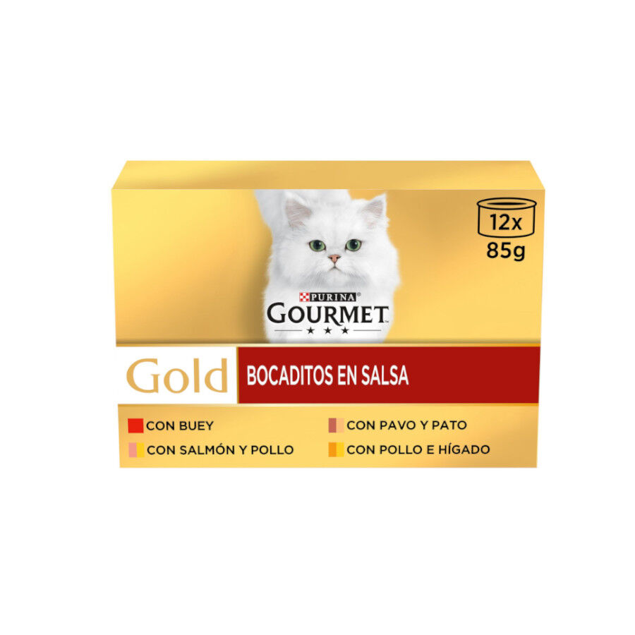 Gourmet Gold Bocaditos en salsa latas para gatos