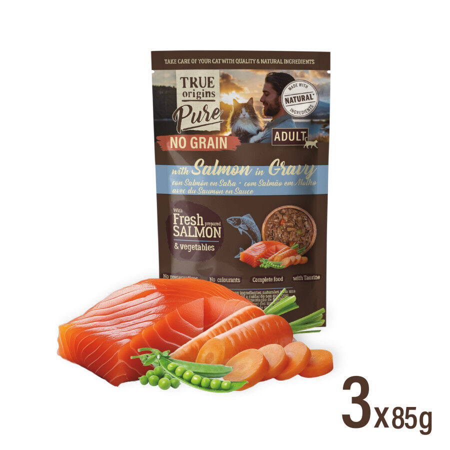 12 sobres x 85 g True Origins Pure Carne y Pescado Sobre para gatos &ndash; Multipack, , large Imagen numero 3