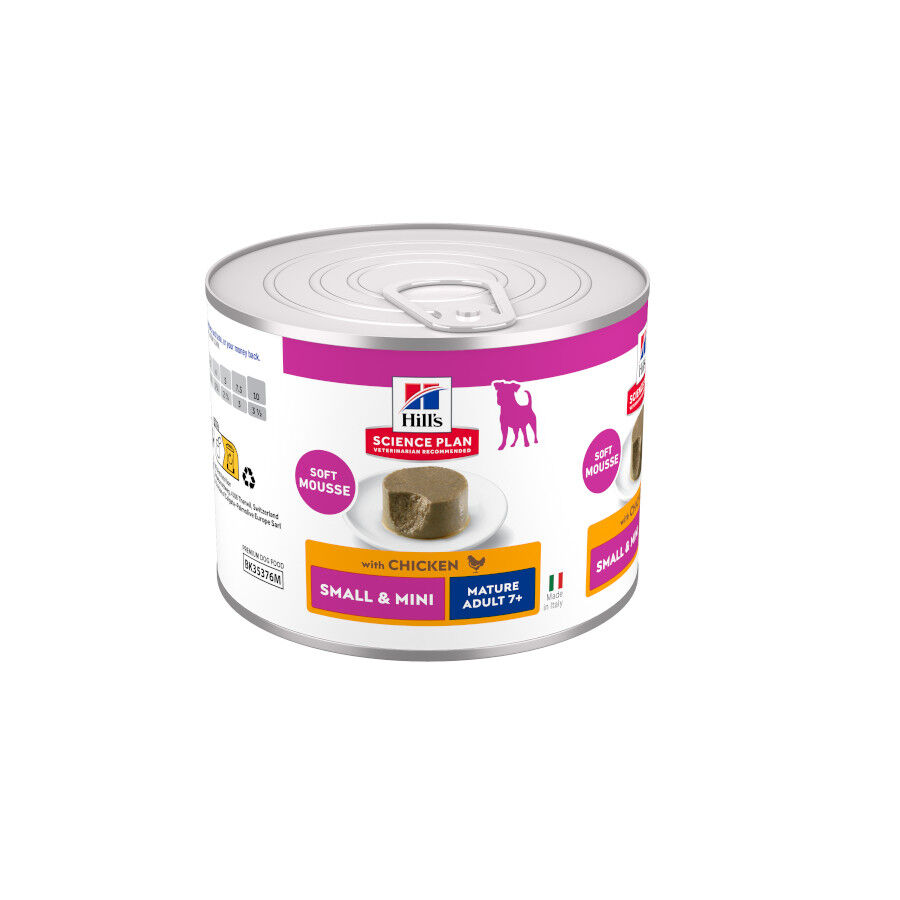 200 g Hill's Science Plan Mature Small & Mini Mousse de Pollo lata para perros, , large Imagen numero 1