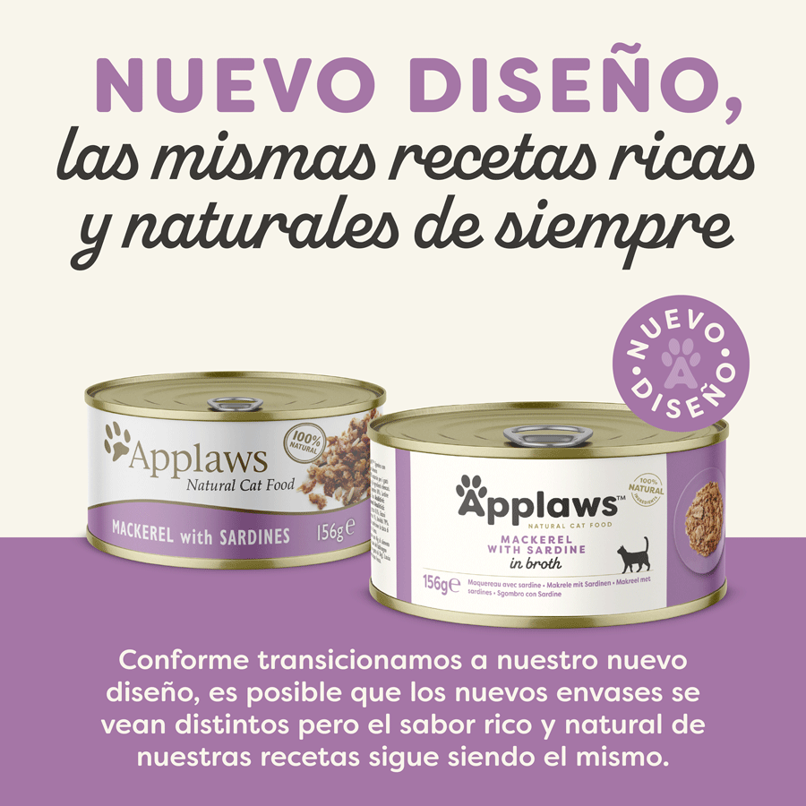 70 g Applaws Caballa y Sardina lata para gatos, , large Imagen numero 2