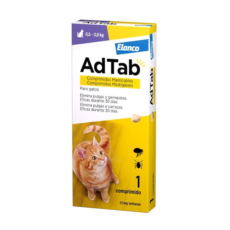 AdTab Comprimidos Masticables Antiparasitarios para gatos,  Imagen numero 1 AdTab Comprimidos Masticables Antiparasitarios para gatos, , large Imagen numero 1