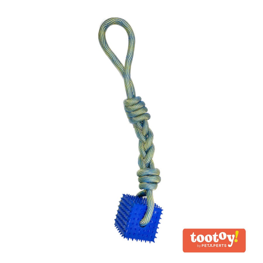 Tootoy! Pull Cube Rope juguete de cuerda con cubo de goma para perros, , large Imagen numero 1