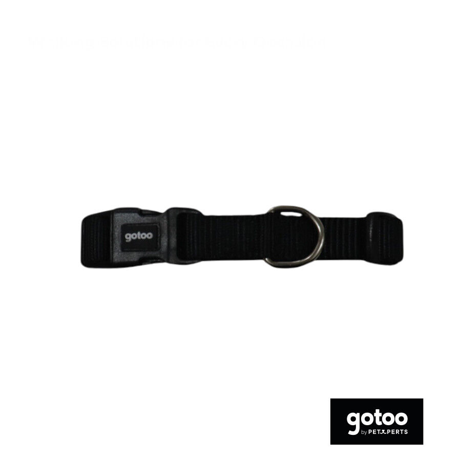 Gotoo Collar de nylon negro para perros, , large Imagen numero 2