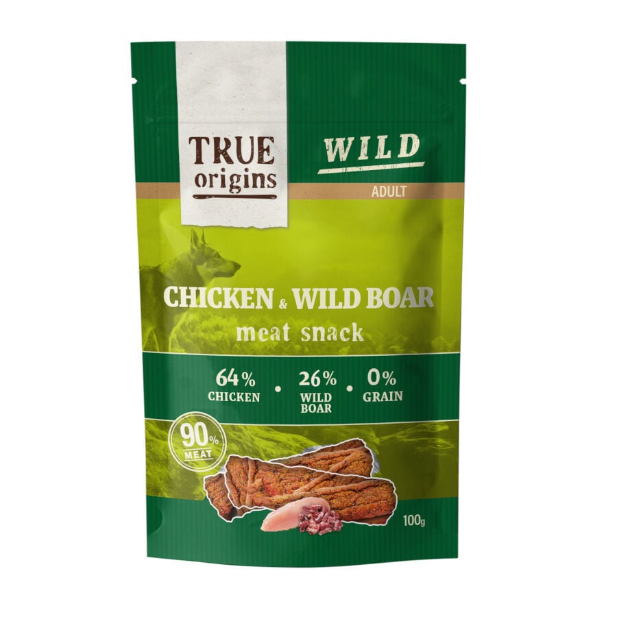100 g True Origins Tiras Wild Adult Pollo y Jabal&iacute; para perros, , large Imagen numero 1