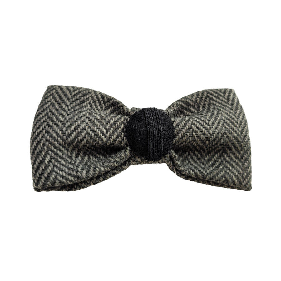 Gotoo Set Bandana y Pajarita espiga gris para perros thumbnail