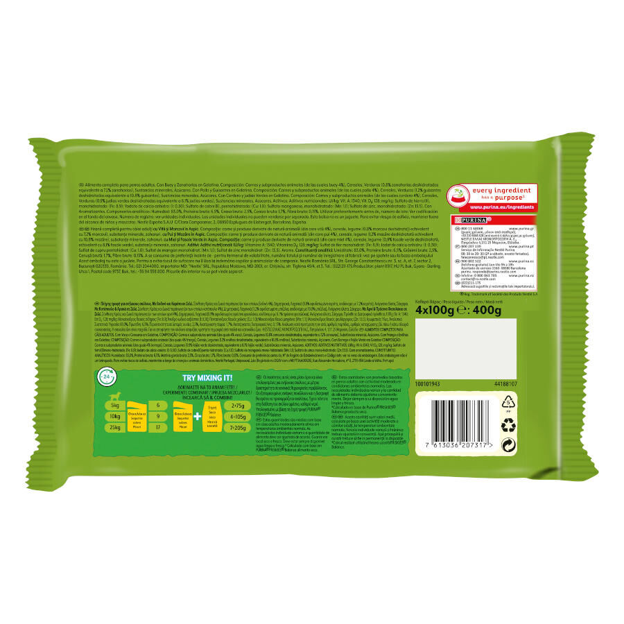 4 sobres x 100 g Friskies Pollo, Cordero y Buey sobres en salsa para perros, , large Imagen numero 2