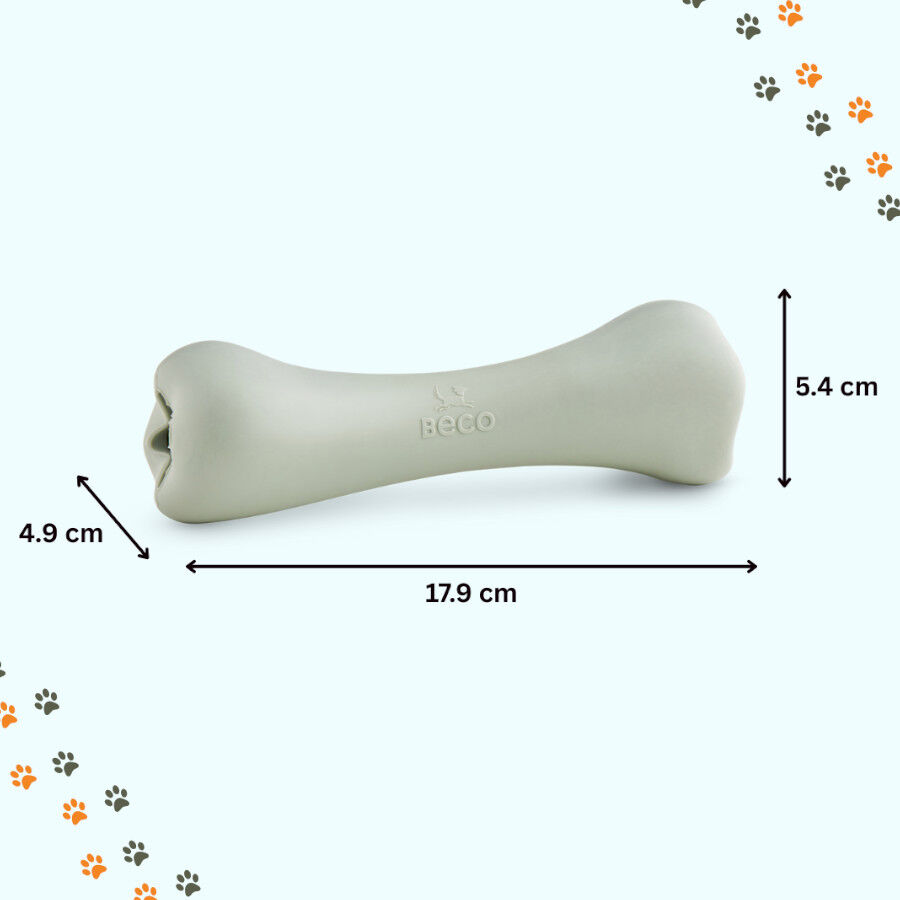 BECO Hueso Portagolosinas de Goma Blanco para perros thumbnail