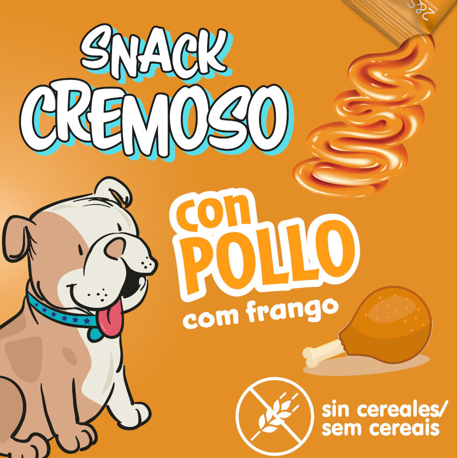 2&amp;Snacks Sobres Snacks Cremosos con Pollo para perros thumbnail