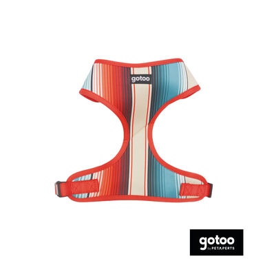 Gotoo Arnés ajustable estampado de rayas multicolor para perros