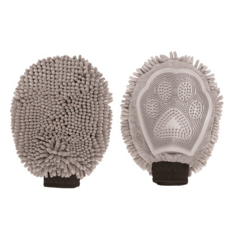 DGS Manopla de Microfibra y Goma Gris para perros y gatos, , large image number null