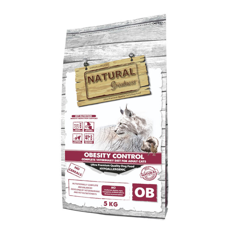 Natural Greatness Obesity Pavo y Pollo Pienso Hipoalergénico para gatos
