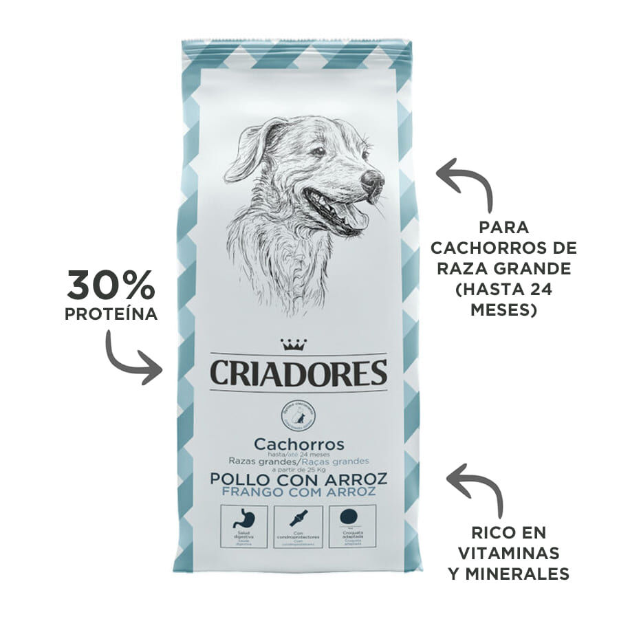 15 kg Criadores Pollo y Arroz pienso para cachorros de razas grandes, , large Imagen numero 4