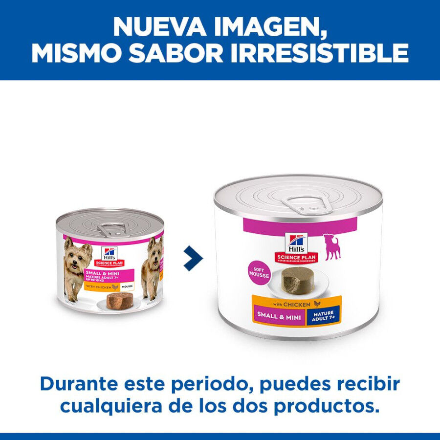 200 g Hill's Science Plan Mature Small & Mini Mousse de Pollo lata para perros, , large Imagen numero 3
