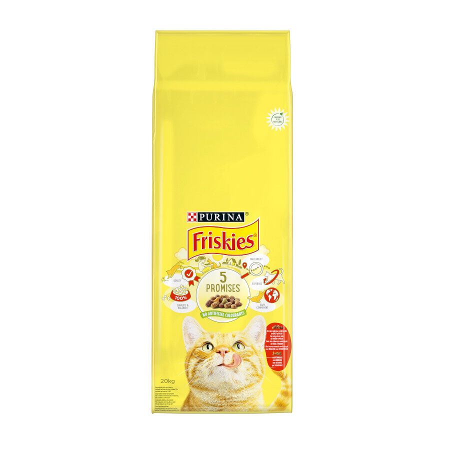 Friskies Adult Buey con Pollo y Verduras pienso para gatos