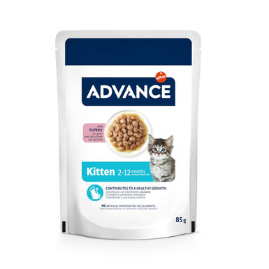 Advance Kitten Pavo en salsa sobre para gatitos