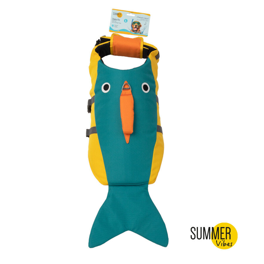 Summer Vibes Chaleco pez salvavidas para perro thumbnail