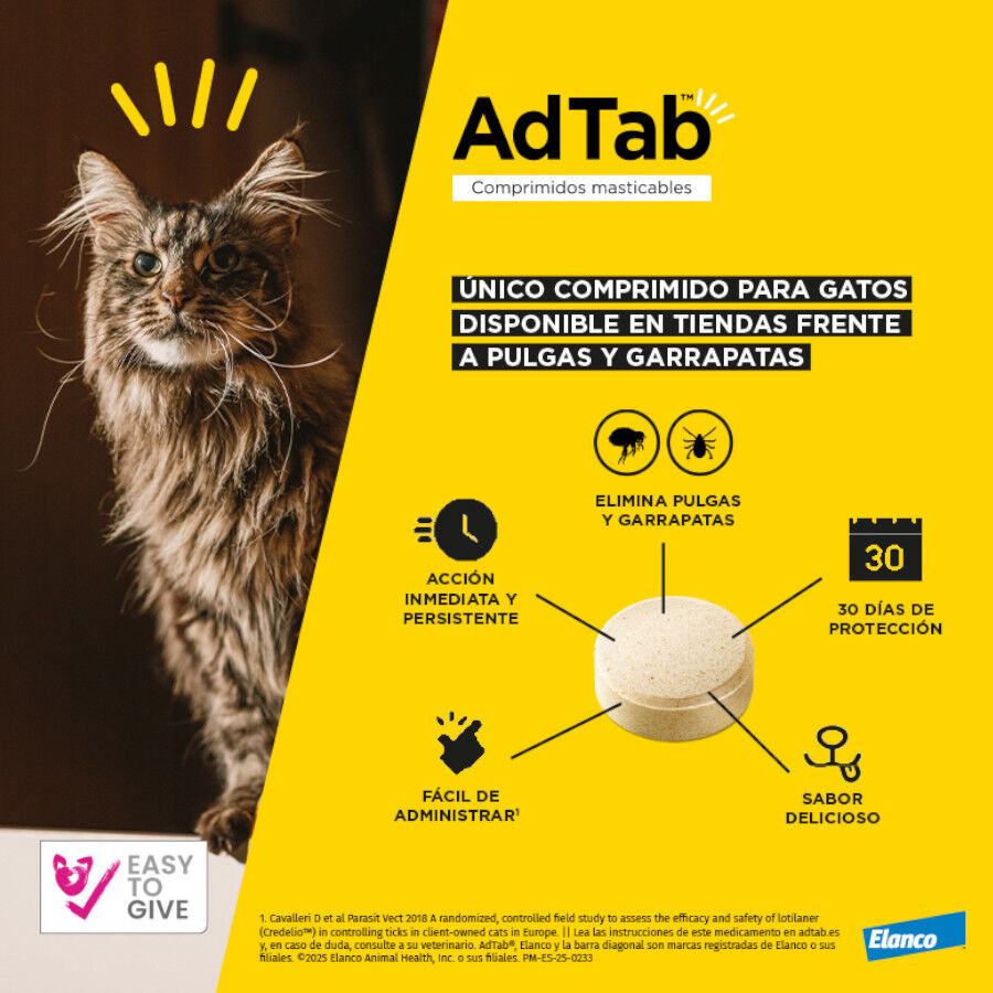 AdTab Comprimidos Masticables Antiparasitarios para gatos thumbnail