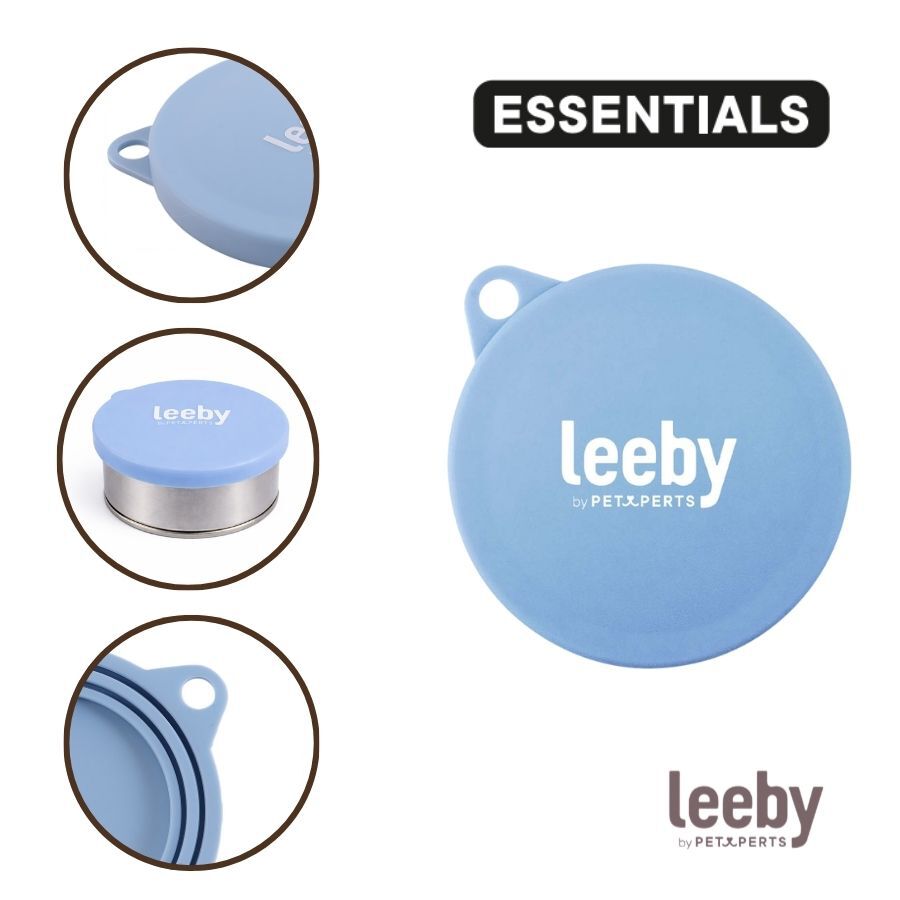 Leeby Tapa Comedero Azul para perros y gatos, , large Imagen numero 3