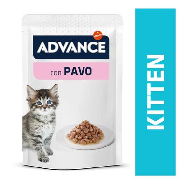 Advance Kitten Pavo en salsa sobre para gatitos