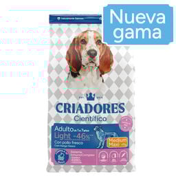 Criadores Científico Light -46% contenido graso Adulto Medium-Maxi Pienso Pollo para perros
