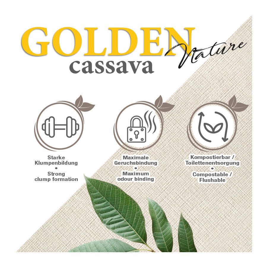 Golden Grey Yuca Arena Aglomerante para gatos thumbnail