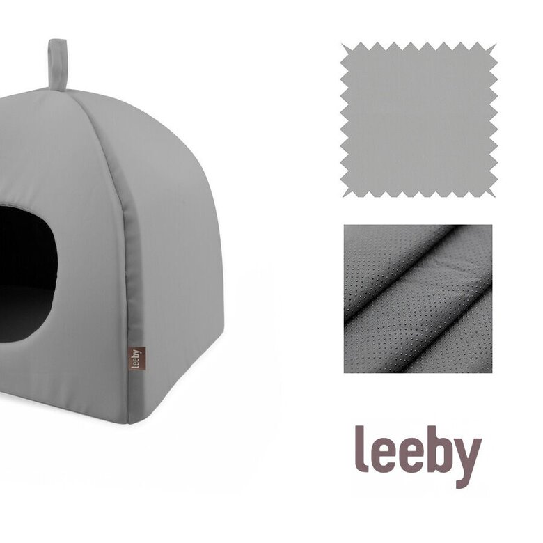 Leeby Iglú Antideslizante Gris para gatos,  Imagen numero 3 Leeby Iglú Antideslizante Gris para gatos, , large Imagen numero 3