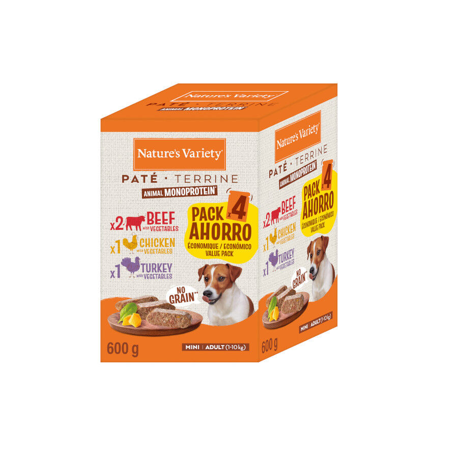4 sobres x 150 g Nature's Variety Adult Mini Pat&eacute; sobre para perros, , large Imagen numero 1