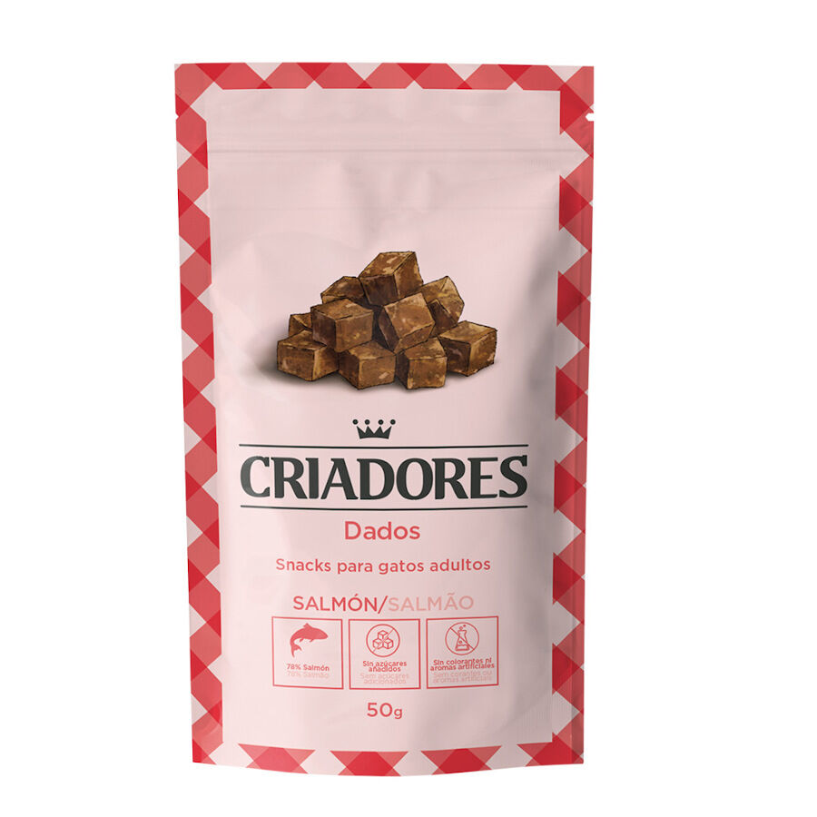 50 g Criadores Dados Piccolinis de Salm&oacute;n para gatos, , large Imagen numero 1
