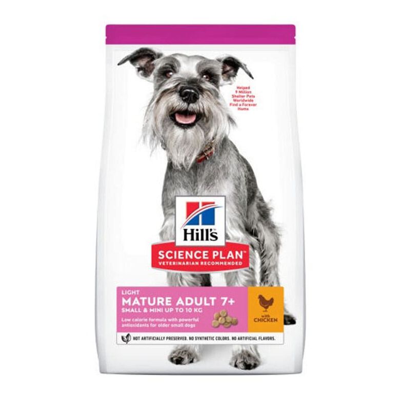 Hill&#039;s Science Plan Light Mature Adult small y mini pollo pienso para perros thumbnail