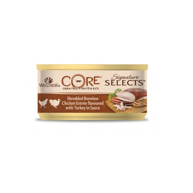 Wellness Core Shredded pollo y pavo lata para gatos thumbnail