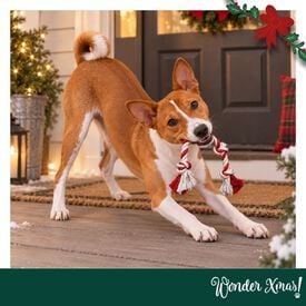 Wonder Christmas Cuerda Forma Caramelo Juguete para perros