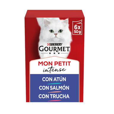 Purina Gourmet Mon Petit Selección de Pescados sobre en salsa para gatos – Pack 6