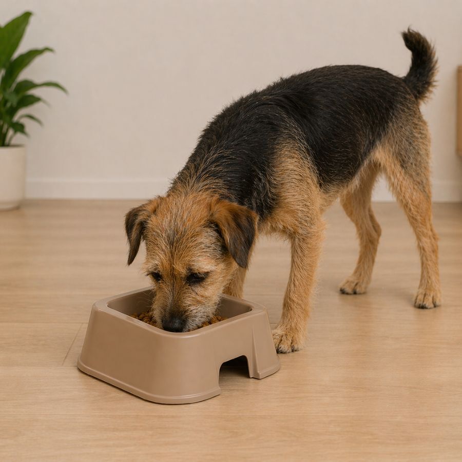 Leeby Comedero Cuadrado Taupe para perros, , large Imagen numero 1