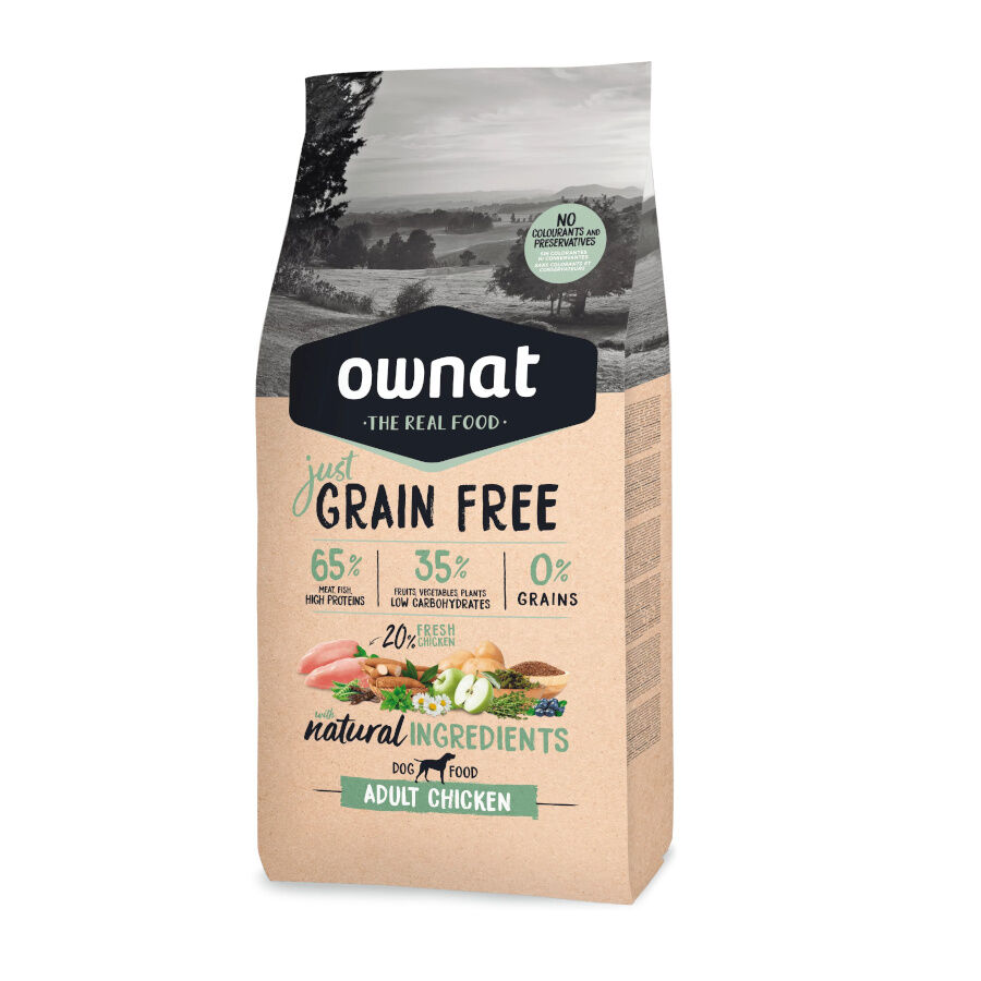 Ownat Just Grain Free Adult Pollo pienso para perros