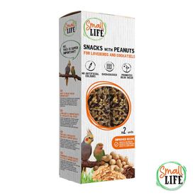 Small Life Barritas Snack con cacahuetes para agapornis y ninfas