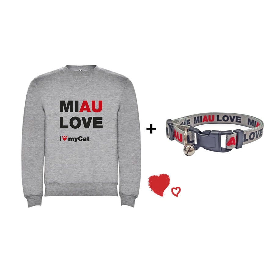 Outech Pack Sudadera y Collar para gato