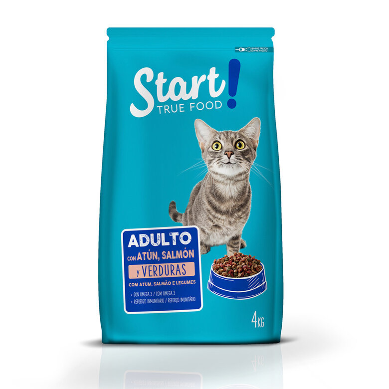 Start Adulto Atún y Salmón pienso para gatos, , large image number null