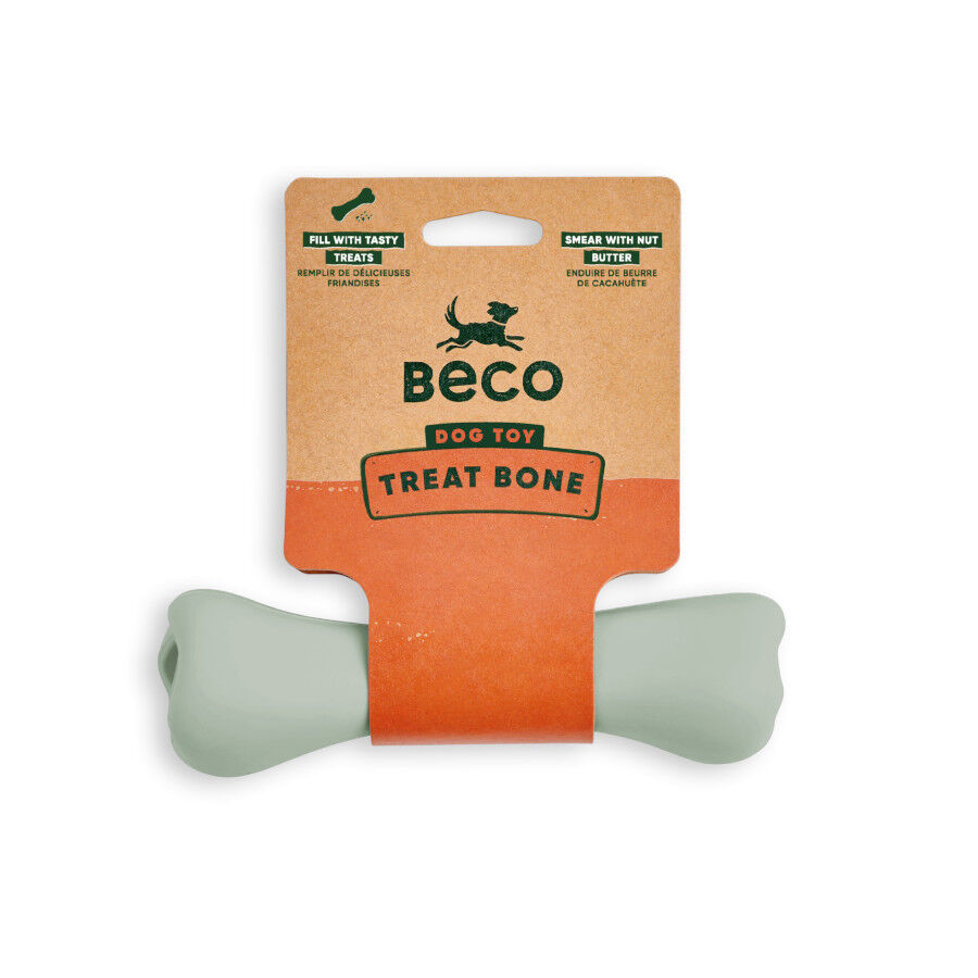 BECO Hueso Portagolosinas de Goma Blanco para perros thumbnail