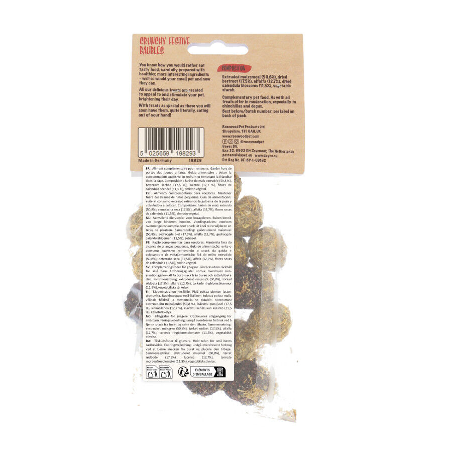 Rosewood Bolitas de Snacks Navide&ntilde;os para Roedores, , large Imagen numero 4