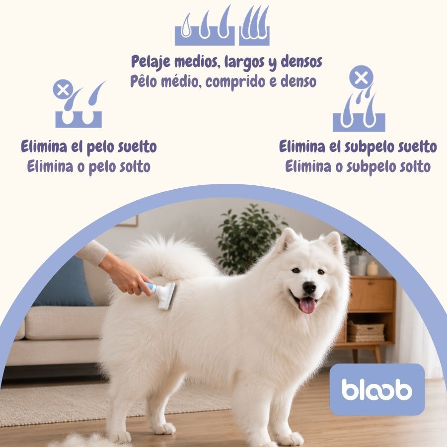 Bloob Cepillo Deslanador Subpelo para perros, , large Imagen numero 3