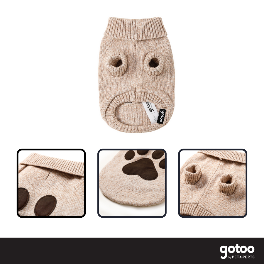 Gotoo Jersey de Punto Marr&oacute;n para perros, , large Imagen numero 3