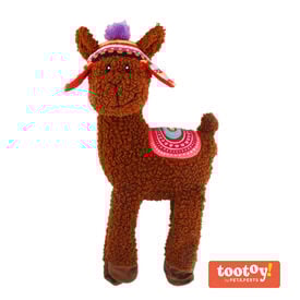 Tootoy! Comfort Long Legs Alpaca peluche con sonido para perros